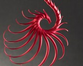 Large Red Earrings with Soft Spikes