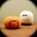 Teeny Tiny Little Wool Pumpkin and Teeny Tiny Cashmere Ghost Set