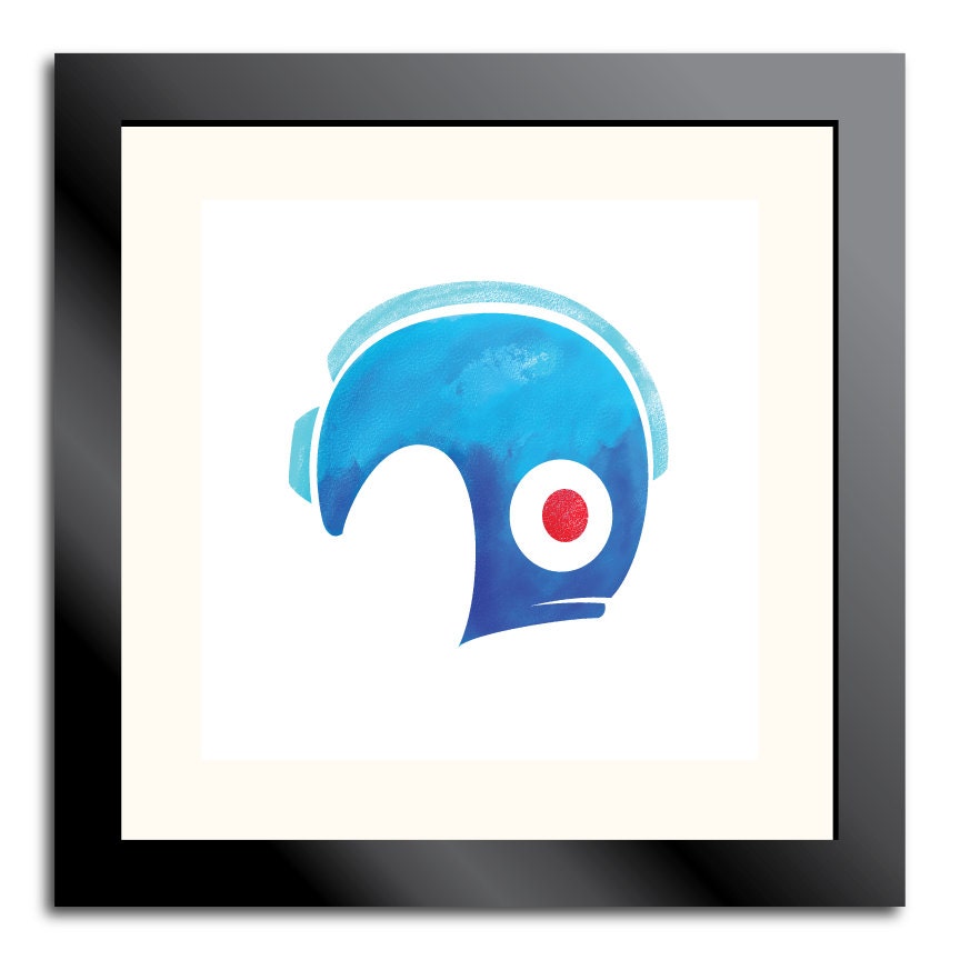 Mega Man Helmet Prints