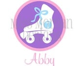 Personalized Roller Skating Name or Age iron on decal vinyl for shirt