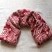 Lavender Flax Seed Neck Wrap - Brick Red and White Paisley - Hot or Cold Pillow