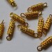 Clasp, barrel, gold-finished brass, 9x4mm. Sold per pkg of 10.