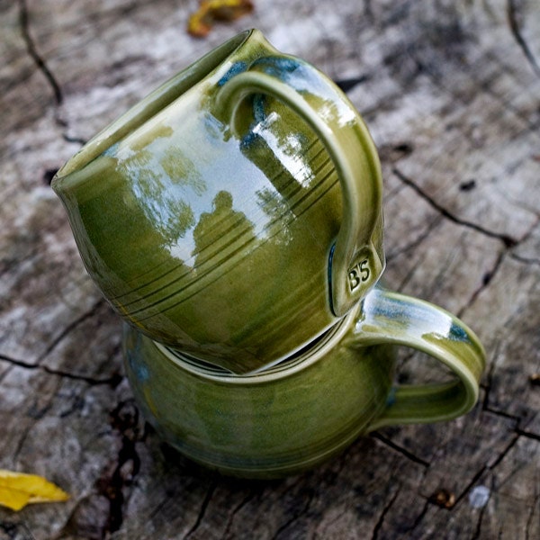 Forest Green Coffee Mugs by Bunny Safari