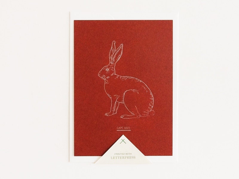 Letterpress Animal Postcard Set