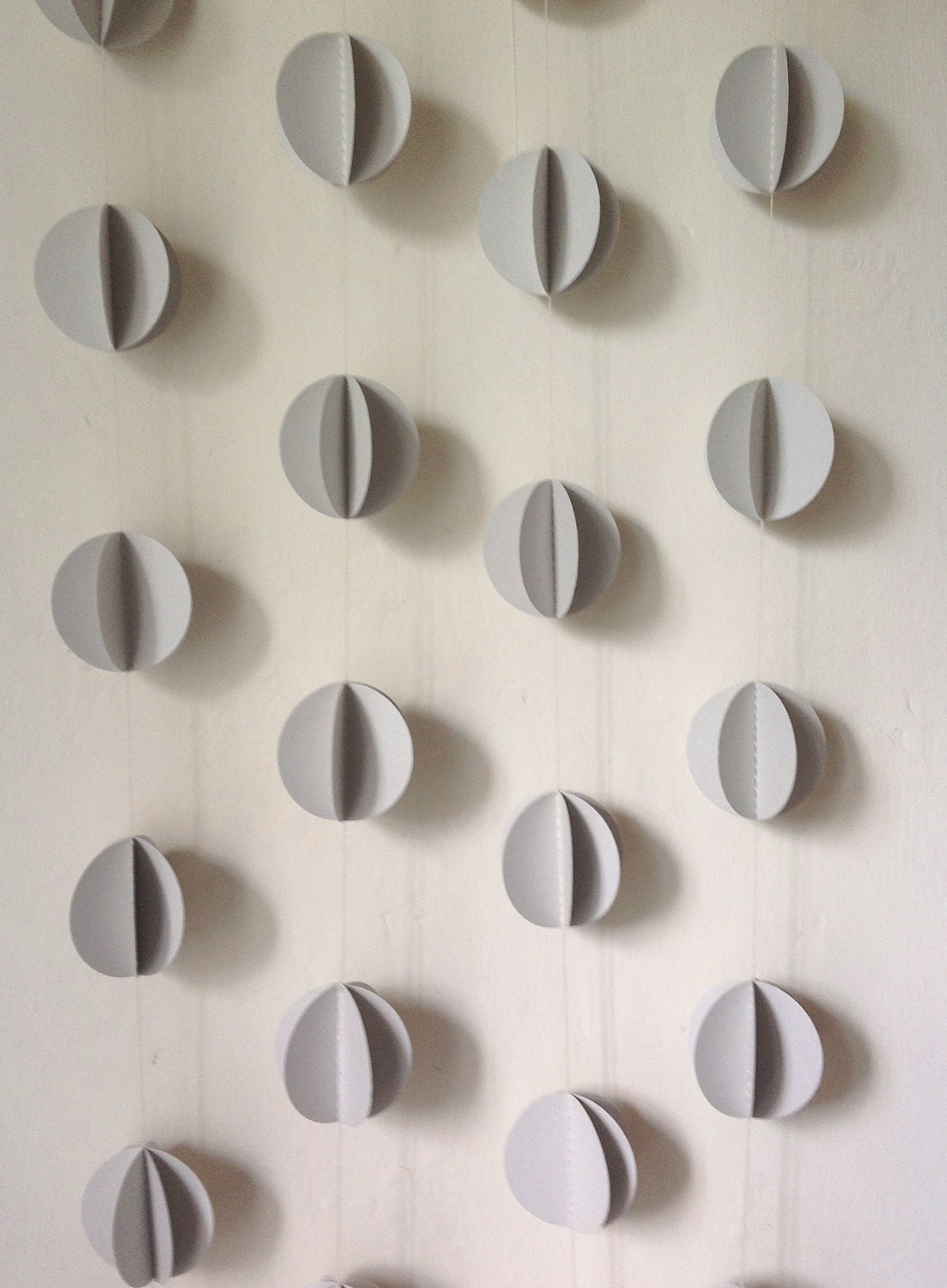 The Mini Pom Pom Paper Garland In Grey or Choose Your Color