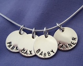 Sterling Silver Name Necklace - Four Names
