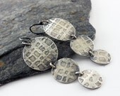 Sterling silver Long Dangle Earrings - Jute -