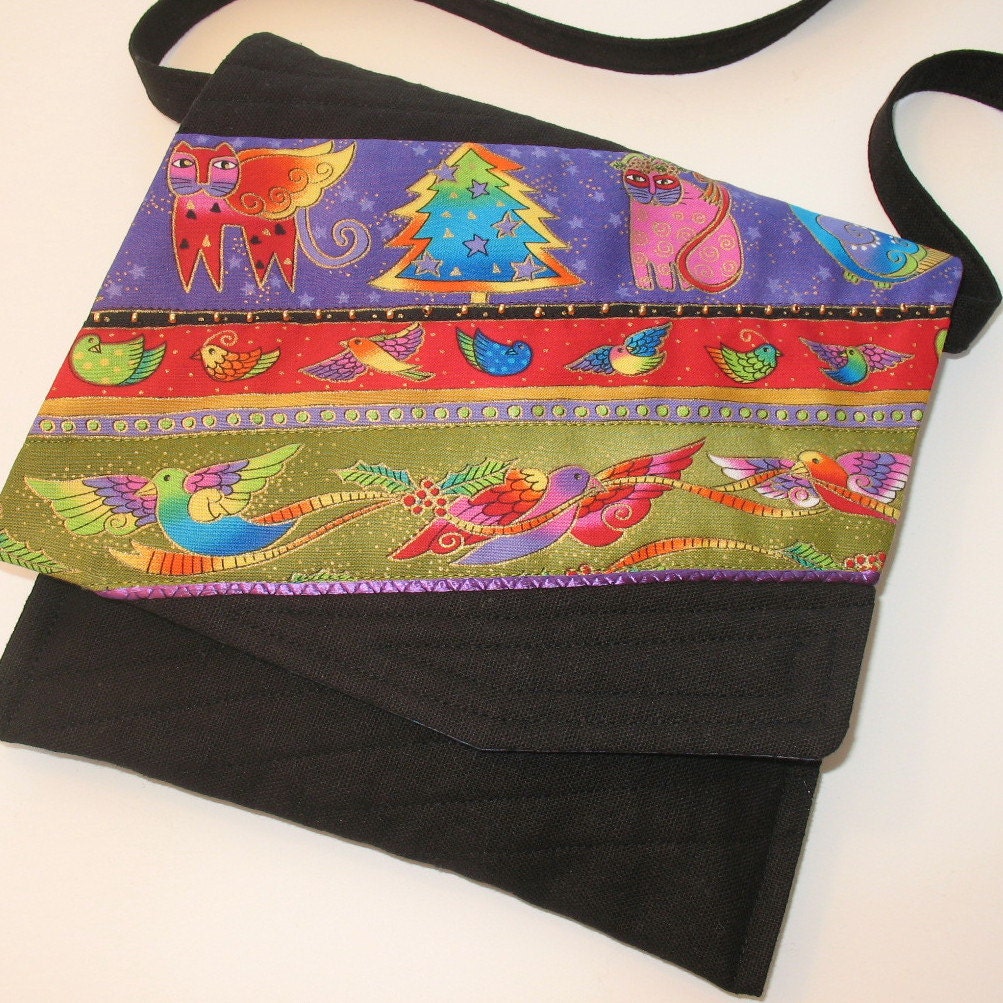 Holiday Season Purse, Christmas, Laurel Burch fabric