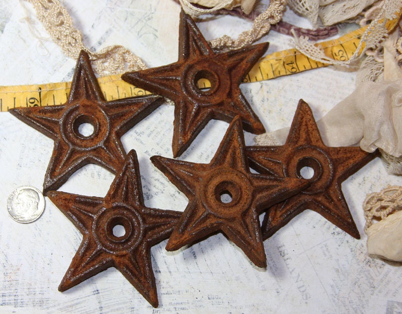 Small Rusty Metal STARS (2)
