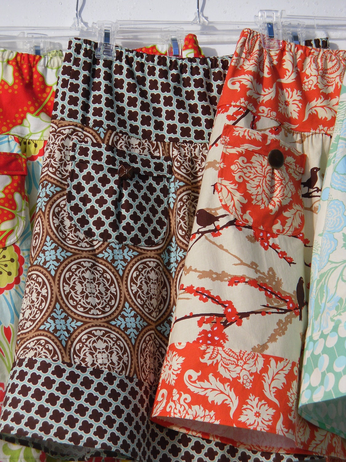 CuStOm SkiRt WiTh A pOcKeT, A line skirt, Design Your Own, pick 2 or 3 different  fabrics, A line, Knee Length, sizes womens 2-22