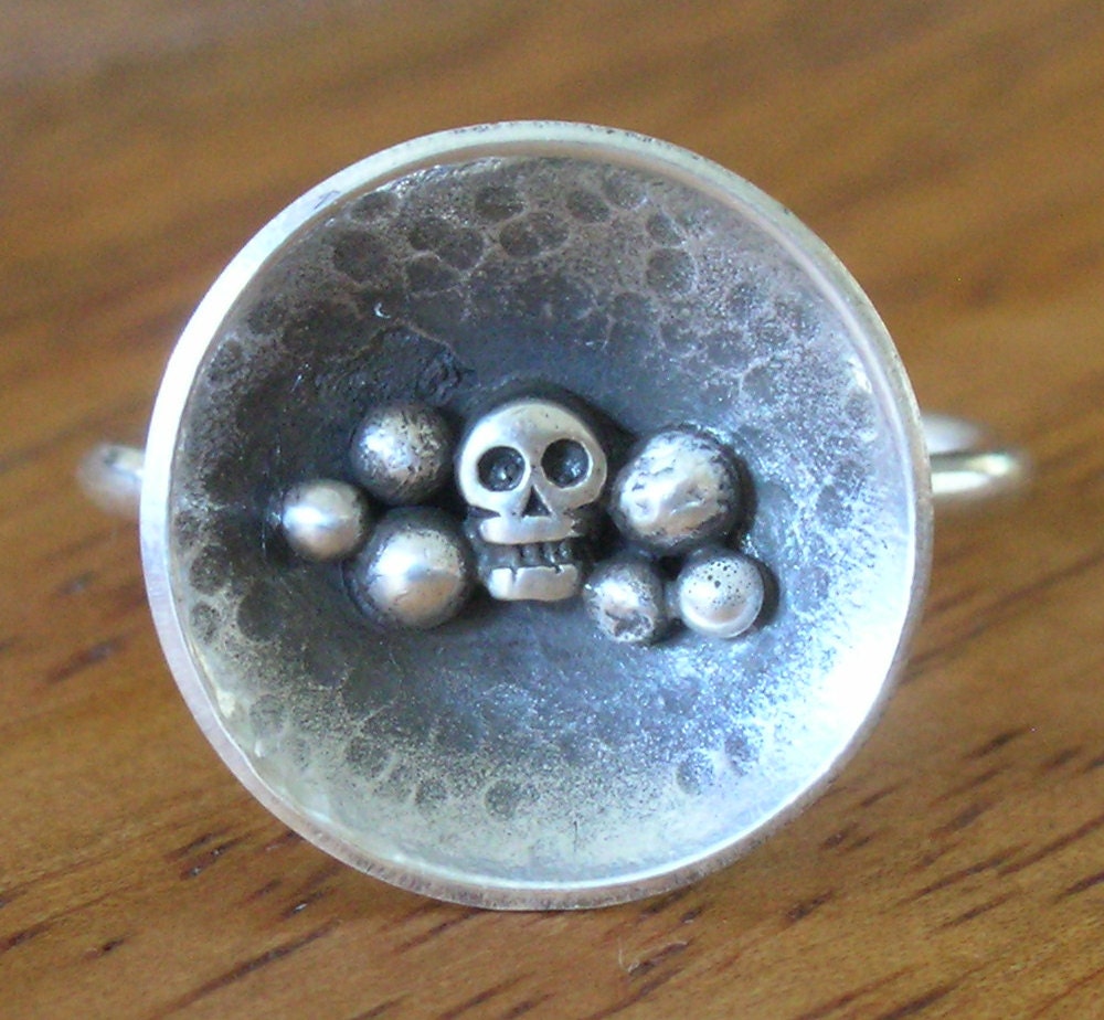 Sterling Silver Skull Ring size 7
