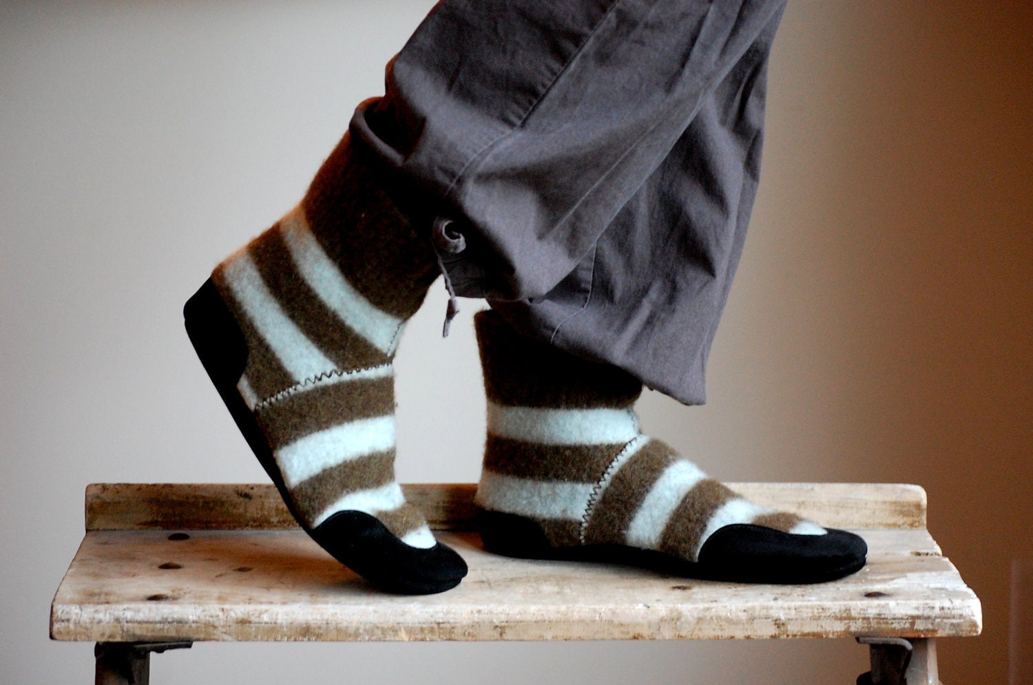 Women Slipper Socks Wool House Slippers women size by WoolyBaby