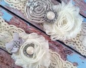 wedding garter / grey / silver   / bridal  garter/  lace garter / toss garter /  garter / vintage inspired lace garter/ U PICK COLOR