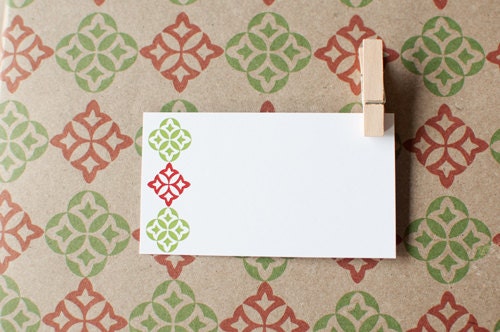 A Night in Monaco (red/green) - Mini Note Cards (set of 10 cards)