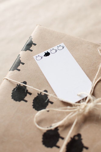 Bah Bah Black Sheep - set of 5 gift tags