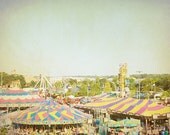 Childrens Room, Nursery Photography, Carnival Photography, Rides, Textures, Stripes, Pastels - Carnival Tents (8x10) Fine Art Print