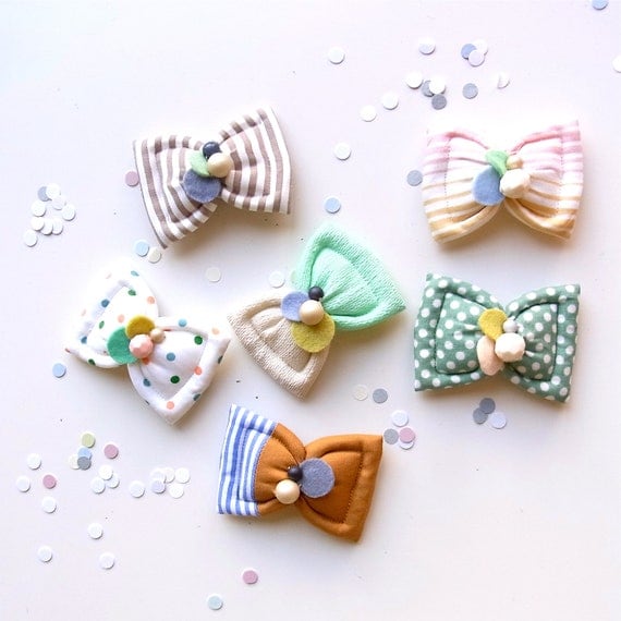Kid Friendly - 3 NEW Colors Fuwa Bow Hair Clip