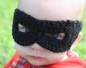 crocheted black superhero mask for infants by yourmomdesigns (rts) batman photo prop - yourmomdesigns