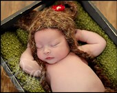 POPULAR Baby Bear Hat Newborn 3m 6m Crochet Fuzzy  Photo Prop Boy Girl Animal Custom Made Gender Neutral  SUPER SOFT