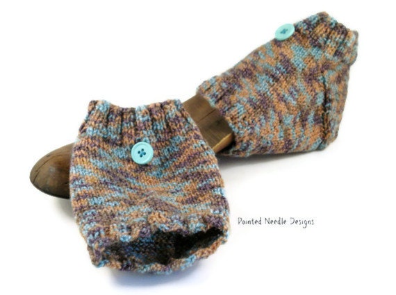 Spa Socks - Hand Knit Multi-Colored Spa or Heel Socks