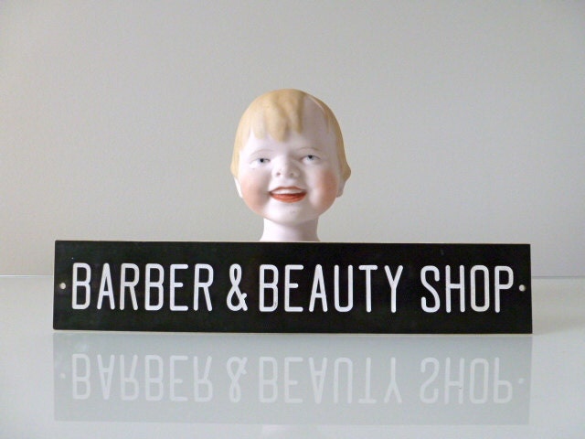 Vintage Barber and Beauty Shop Sign