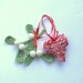 Mistletoe ornament hanging brooch holiday traditional Christmas decor English Winter Weddings decoration green white red mint kiss wool gift