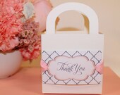 MODERN QUATREFOIL Printable Favor Tags - Pink and Navy