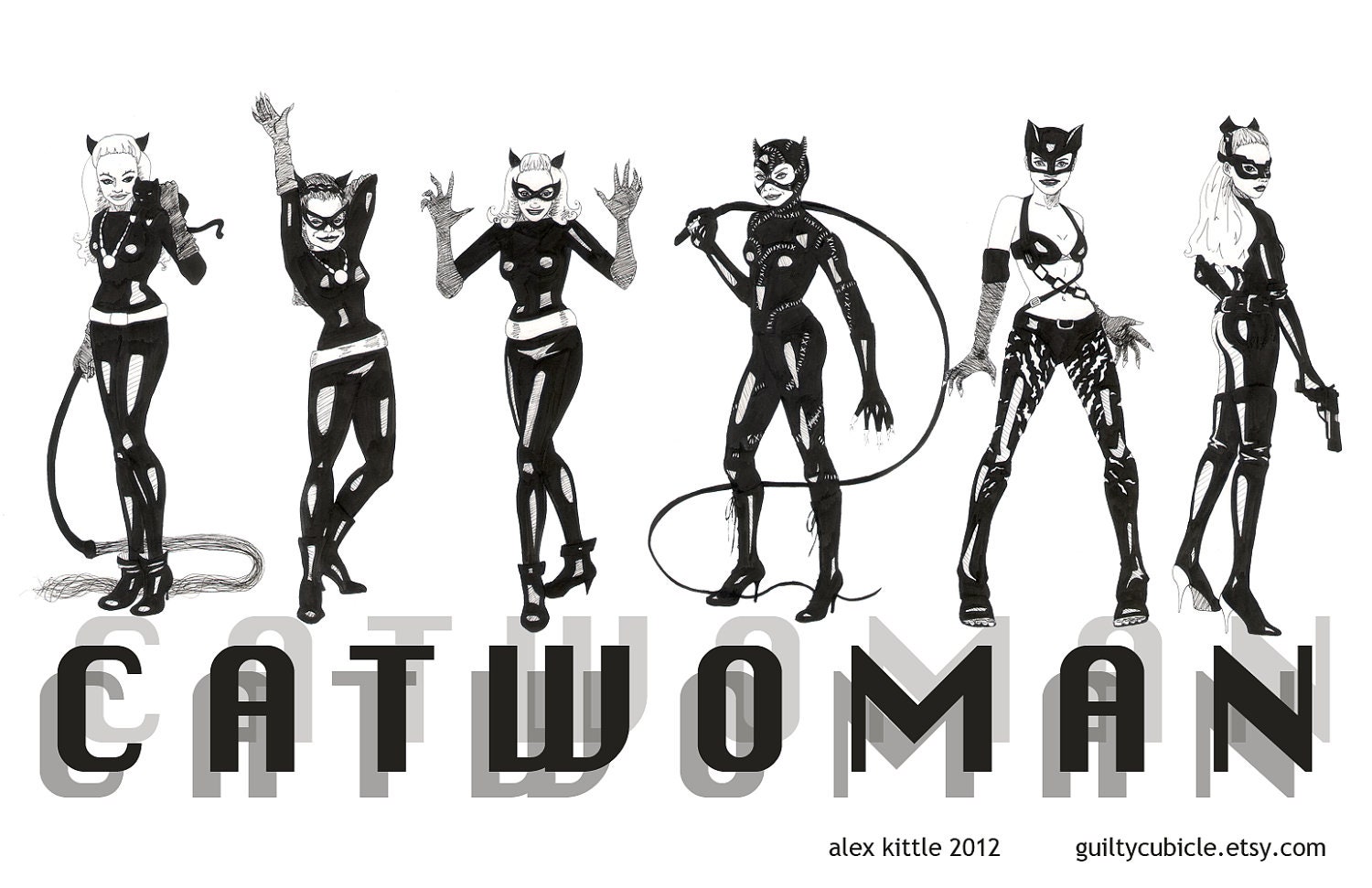 Catwoman's Many Guises Art Print