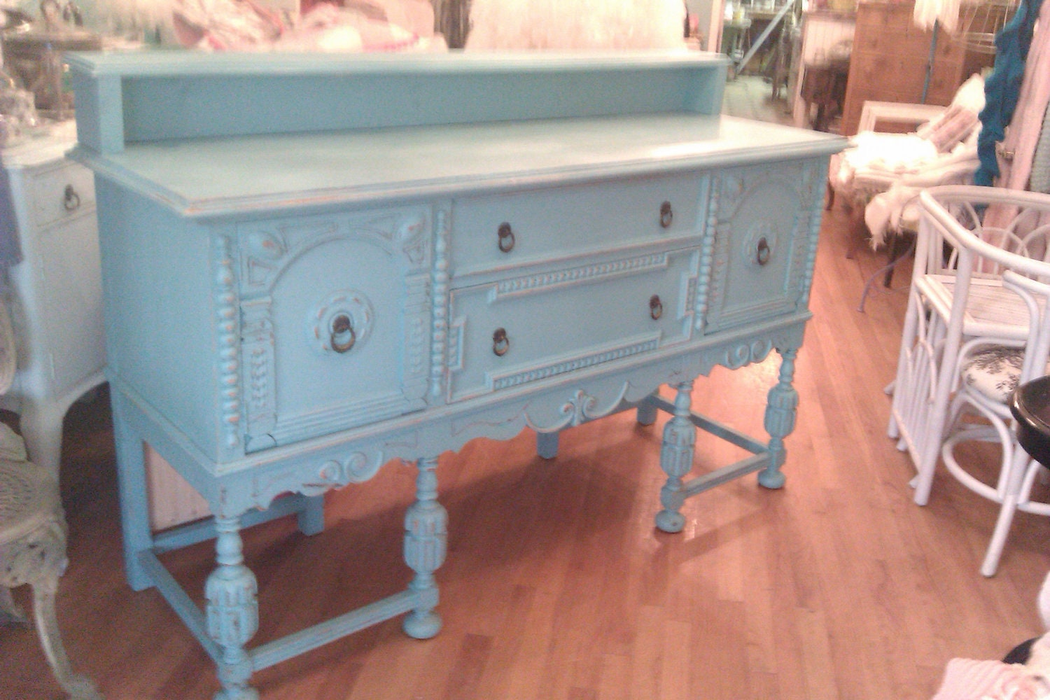 store counter custom made shabby chic distressed commercial buffet antique cottage