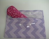 Purple and Lavender Chevron Wet Bag - Specially Designed for Cloth Menstrual Pads