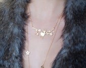 Short Miyajima Necklace in Gold, reindeer deer pendant jewelry woodland metal necklace holiday gift under 60