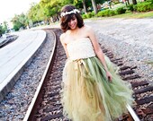 Fine Affair - Custom Ballet Style Long Tutu Skirt - SEWN - pick your colors and length - half pouf skirt - for weddings, formals