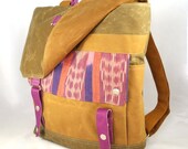 Nouveau Ikat Waxed Canvas Backpack