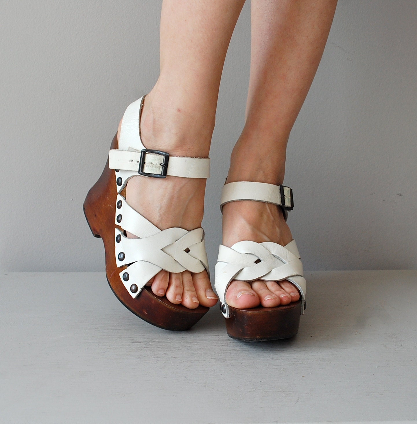 nude heel with ankle strap