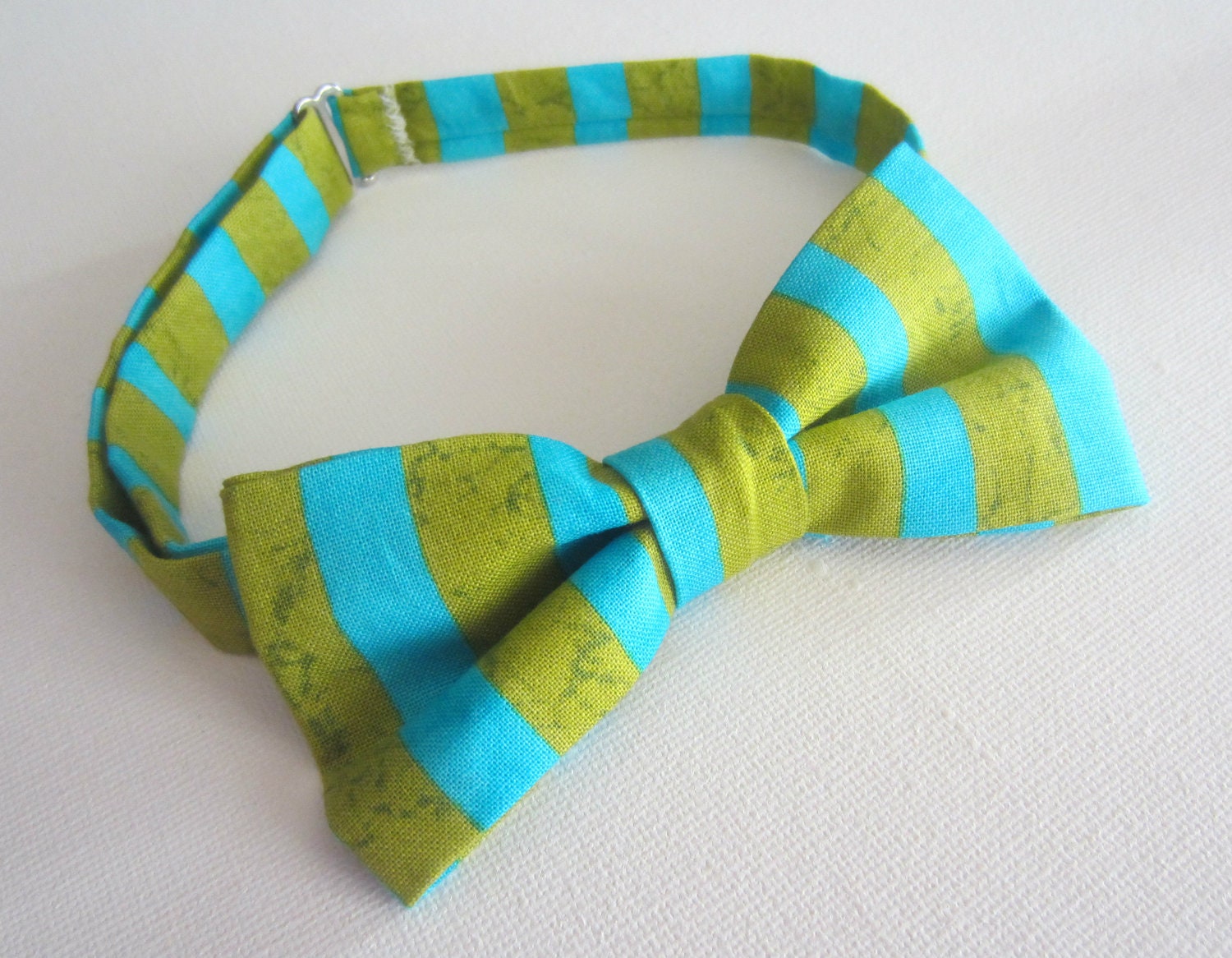 Bow Tie - Blue/Green Stripes