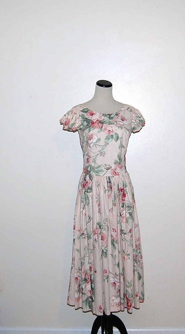 Vintage Pink Garden Dress