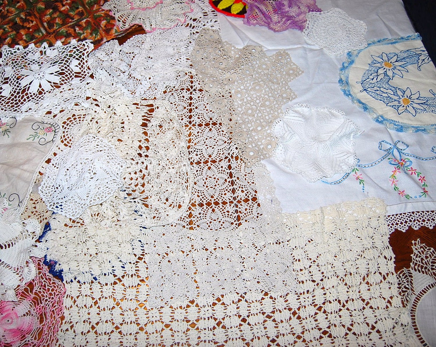 Vintage Doilies Crochet 24 Pieces Shabby Chic