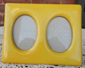 Limoges Yellow Enamel Frame / Yellow Frame / Double Frame / Yellow Double Frame / Limoges Frame / Limoges / French Frame