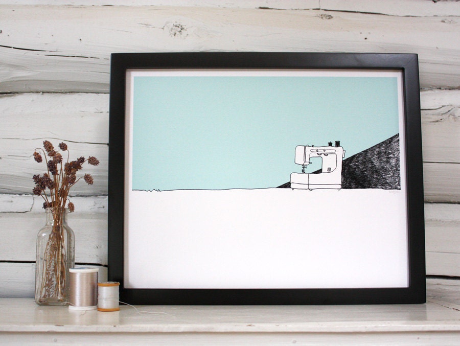 Sewing Machine print - Craft Room Decor - Art print