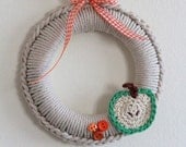 Apple a day Crochet Ornament / wall hanging/ for your room decor