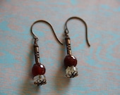 carnelian and brass lantern dangles