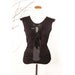 Black Tuxedo Shirt ruffled Bow front handmade indie couture fashion