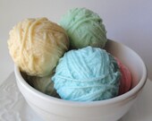 Gift Set - Ball of Yarn Soap  Set - Goat's Milk Soap - You choose any 4 - Pink, Blue, Yellow, Green, Cream - Knitting Box Gift Set - SALE