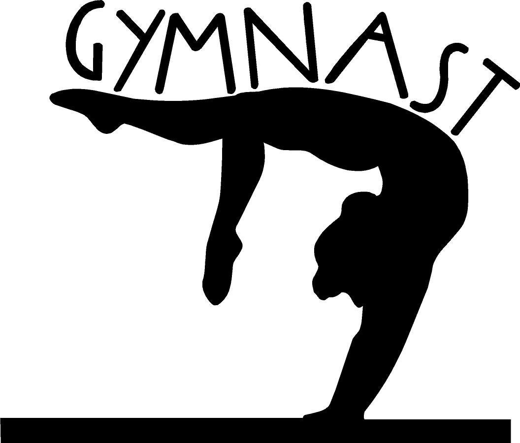 gymnastics clipart black and white free - photo #26