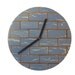 Distressed blue wood tile wall clock