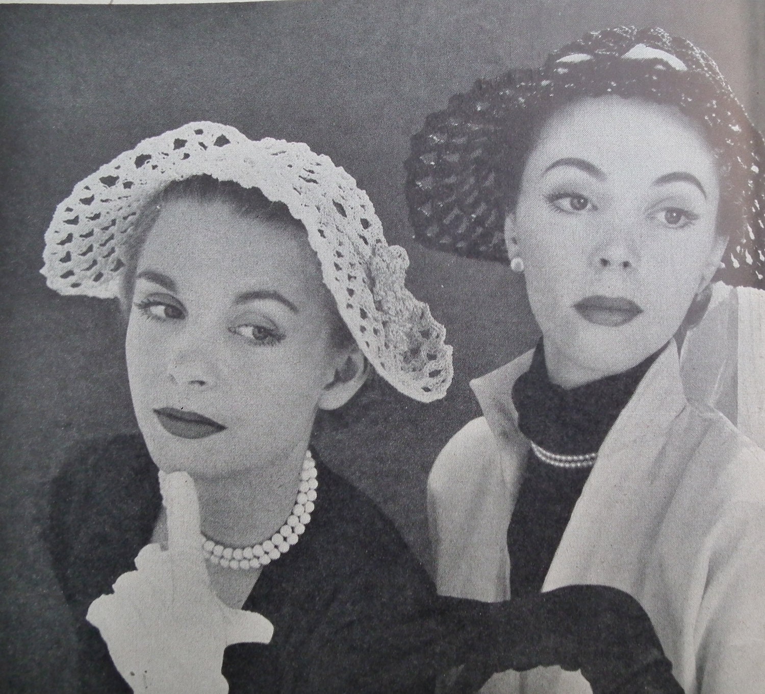 Stitchcraft Magazine 1951 Vintage 50s Knitting Sewing Crochet 1950s knitting patterns - crochet hat pattern