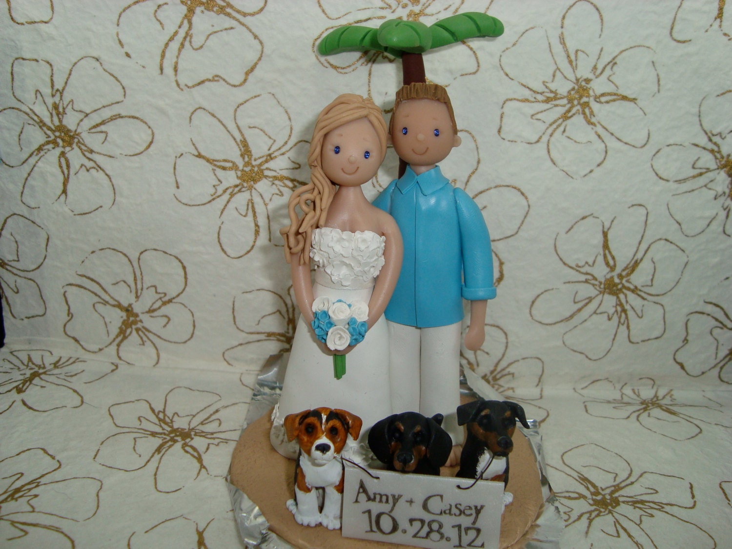 Customized Outdoor Theme Wedding Cake Topper
