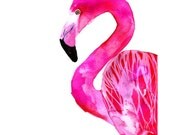 Flamingo,  print A4, 210x297 mm