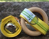 Gift Set of 2 Montessori Baby Mobiles in Summer Yellow (Bell and Ring)