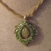 Vintage Green crystal pendant necklace-still a hot color for the seasons